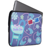 Fun Boomerangs 3-D Spektren 50 Retro Muster Laptopschutzhülle (Vorne Rechts)