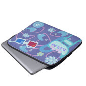 Fun Boomerangs 3-D Spektren 50 Retro Muster Laptopschutzhülle (Vorne Knopf)