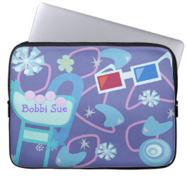 Fun Boomerangs 3-D Spektren 50 Retro Muster Laptopschutzhülle