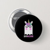 Fun Boonicorn Gift Ghost Unicorn Boo Retro Hallowe Button (Vorne & Hinten)