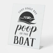 Fun Bootfahren Spaß Rustikale Moderne Bootspende Sockelschild (Vorderseite)