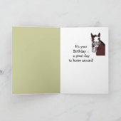 Fun Boss Geburtstag Großer Tag zum Pferd Karte (Innenseite)