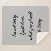 Fun Bossy Boss Quote Sprichwort Sherpadecke (Vorderseite (Horizontal))