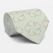 Fun Botanicals Small Pink Tulips Design Krawatte (Gerollt)