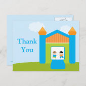 Fun Bounce House Jungs danken Ihnen Postcard Postkarte (Vorne/Hinten)