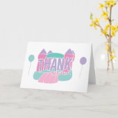 Fun Bounce House Pastell Vielen Dank Karte (Gelbe Blume)
