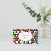 Fun Bouncing Dots Business Card Visitenkarte (Stehend Vorderseite)