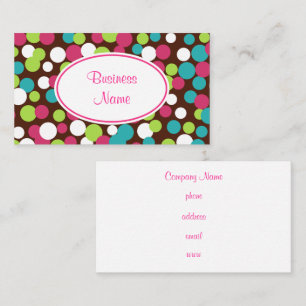 Fun Bouncing Dots Business Card Visitenkarte