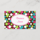 Fun Bouncing Dots Business Card Visitenkarte (Vorderseite)