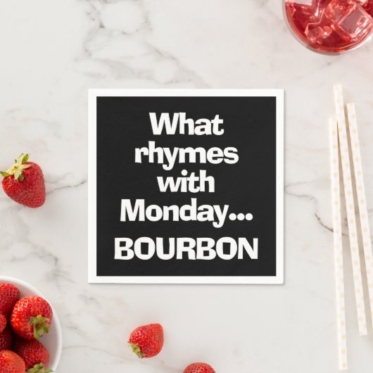 Fun Bourbon Black Cocktail Serviette (Beispiel)