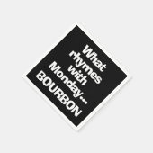 Fun Bourbon Black Cocktail Serviette (Ecke)