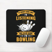 Fun Bowler Sport Lover im Kopf Ich bin Bowling Mousepad (Mit Mouse)
