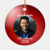 Fun Bowling Ball Weihnachts-Keramik Ornament (Vorne)