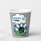 Fun Bowling Birthday Boy Pappbecher (Vorderseite)
