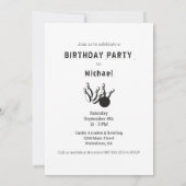 Fun Bowling Birthday Party Charaktere Einladung (Rückseite)