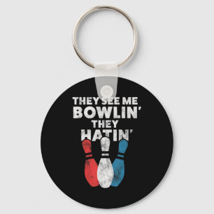 Fun Bowling Geschenk für Männer Frauen oder Vater Schlüsselanhänger