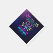 Fun Bowling Neon  Birthday Girl Serviette (Ecke)