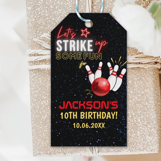 Fun Bowling party for Kids Geschenkanhänger