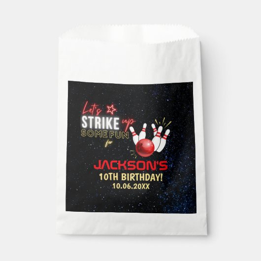 Fun Bowling party for Kids Geschenktütchen (Vorderseite)