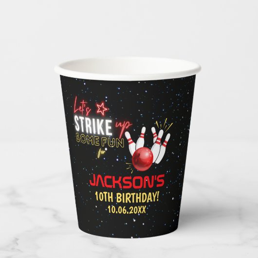 Fun Bowling party for Kids Pappbecher (Vorderseite)