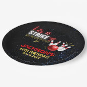 Fun Bowling party for Kids Pappteller (Schrägansicht)