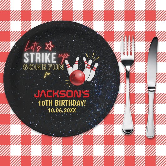 Fun Bowling party for Kids Pappteller