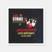 Fun Bowling party for Kids Serviette (Vorderseite)