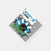 Fun Bowling-Style Birthday Kids Serviette (Ecke)