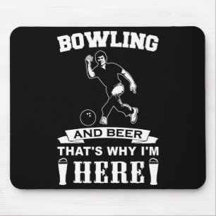 Fun Bowling Team Vater Geschenk Bowling und Bier Mousepad