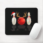 Fun Bowling Weihnachten Weihnachtsmannmütze Weihna Mousepad (Mit Mouse)