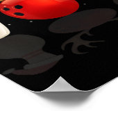 Fun Bowling Weihnachten Weihnachtsmannmütze Weihna Poster (Ecke)