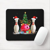 Fun Bowling Weihnachten Weihnachtsmannmütze Xmas B Mousepad (Mit Mouse)