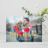 Fun Bows Happy Holidays Foto Feiertagskarte (Stehend Vorderseite)