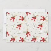 Fun Bows Happy Holidays Foto Feiertagskarte (Rückseite)