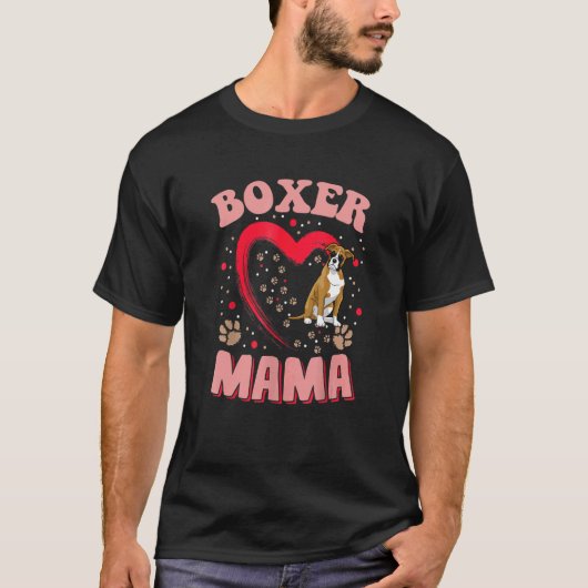 Fun Boxer Mama Pet Bekleidung Dog Boxer Mama vorha T-Shirt (Vorderseite)