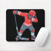 Fun Boy Kid Ice Hockey Dab Apparel Dabbing Player Mousepad (Mit Mouse)