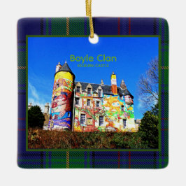 Fun Boyle Scottish Clans Kelburn Castle Tartan Keramikornament