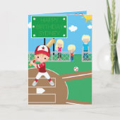 Fun Boys Baseball Farbing Page Happy Birthday Karte (Vorderseite)