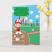 Fun Boys Baseball Farbing Page Happy Birthday Karte (Gelbe Blume)