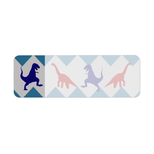 Fun Boys Dinosaurs Red Blue Chevron Pattern (Vorne)