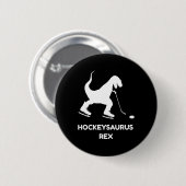 Fun Boys Ice Hockey T Rex Dinosaurier Button (Vorne & Hinten)