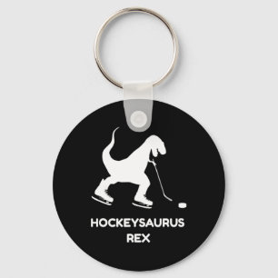 Fun Boys Ice Hockey T Rex Dinosaurier Schlüsselanhänger