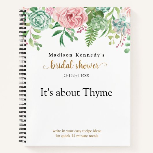 Fun Brautparty Schnelle neue Rezept Notizblock (Vorderseite)