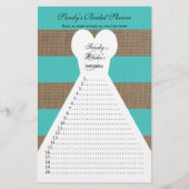 Fun Brautparty Word Games Türkis (Vorderseite)