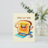 Fun Breakfast Liebhaber Toast Postkarte (Stehend Vorderseite)