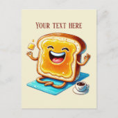 Fun Breakfast Liebhaber Toast Postkarte (Vorderseite)