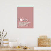 Fun Bride Definition Brautparty-Zeichen Poster (Küche)