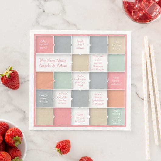 Fun Bride Groom Infographic Personalisiert Wedding Serviette (Beispiel)