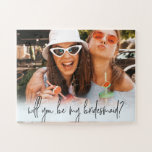 Fun Bridesmaid Vorschlag Custom Foto Puzzle<br><div class="desc">Kann mit Ihrem eigenen Foto angepasst werden.
© Gorjo Designs. Made für Sie über die Zazzle Plattform.

// Hinweis: Foto wird nur als Platzhalter verwendet. Sie müssen vor der Bestellung/dem Druck Ihr eigenes Foto ersetzen. Wenn Sie Hilfe benötigen,  kontaktieren Sie mich bitte.</div>