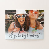 Fun Bridesmaid Vorschlag Custom Foto Puzzle (Horizontal)